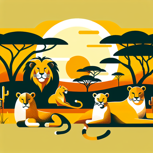 Sunset Safari With Big Cats Paint By Diamond