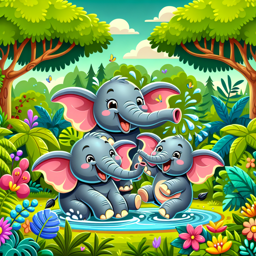 Playful Elephant Family Diamonded Painting Kits
