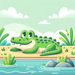 Curious Crocodile Diamond Painting