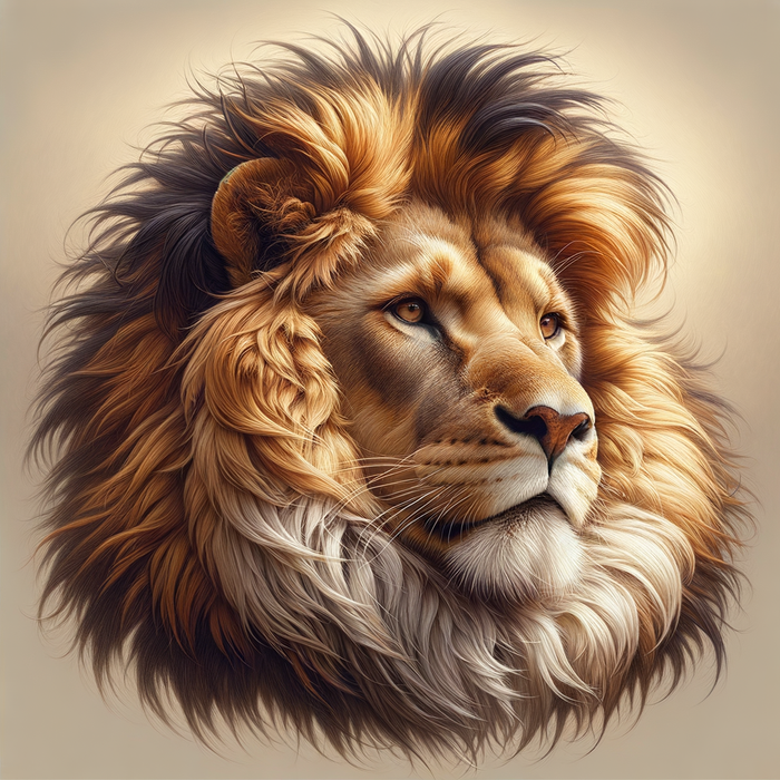 Majestic Lion Portrait Painting By Diamonds Kit