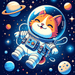 Space Adventure Cat Diamond Painting