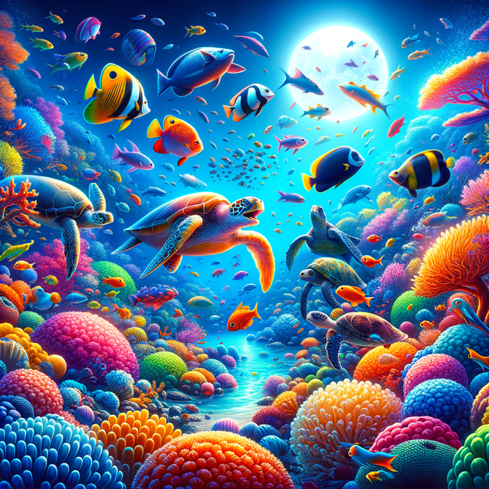 Whimsical Ocean Creatures Paint By Color