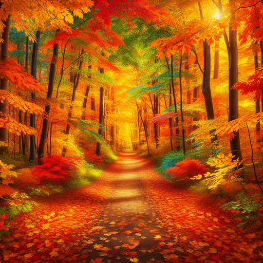 Peaceful Autumn Trail DIY Paint By Diamonds