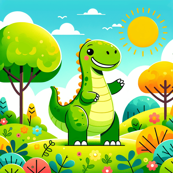 Cheerful Dinosaur Paint By Diamonds Kits