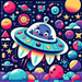 Space Explorer Aliens Painting By Diamonds Kit