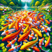 Colorful Koi Fish Paint By Diamonds