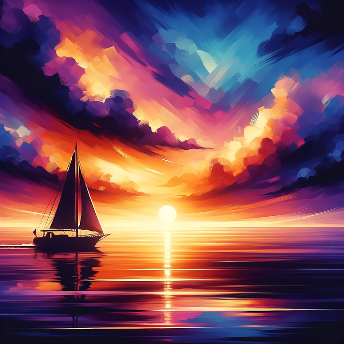 Sailing Into The Sunset Paint By Diamonds Art