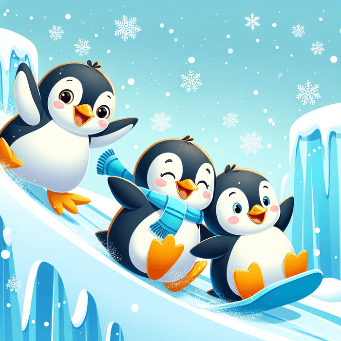 Polar Penguin's Ice Slide Paint By Color