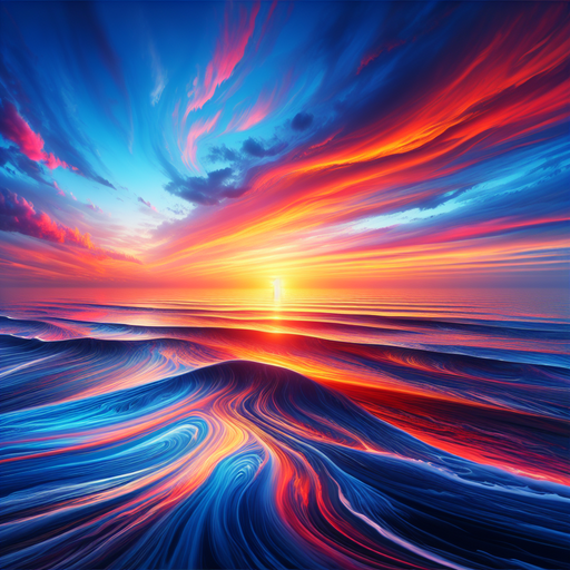 Breathtaking Sunset Over Ocean Paint By Diamonds