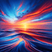 Breathtaking Sunset Over Ocean Paint By Diamonds
