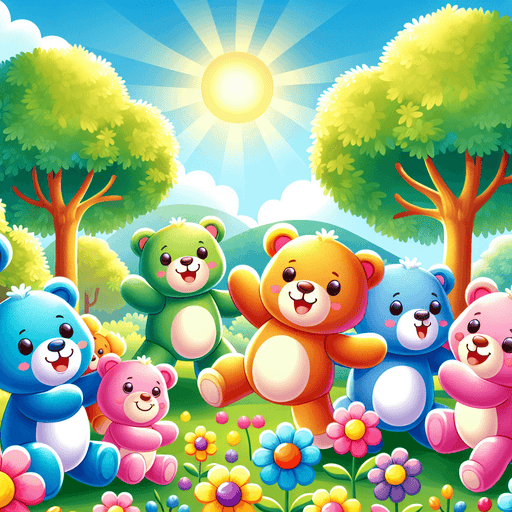Sunny Day With Teddy Bears DIY Paint By Diamonds