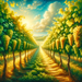 Sunlit Vineyard Painting By Diamonds Kit