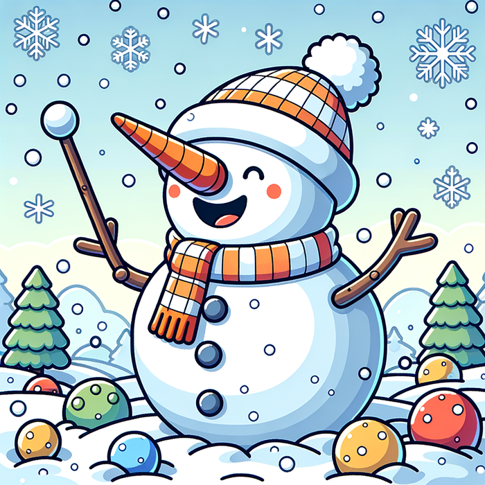 Happy Snowman Painting Diamond Kit