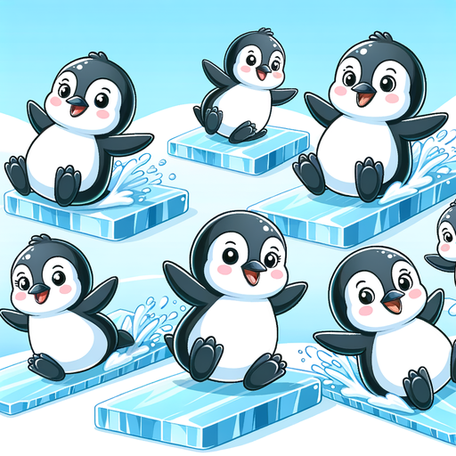 Playful Penguins Paint By Diamond