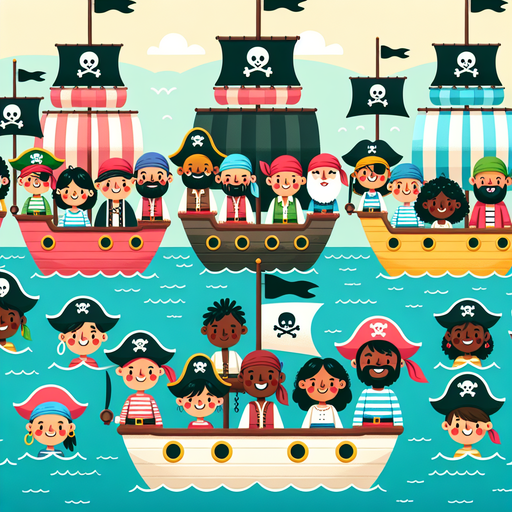 Friendly Pirate Fleet Painting Diamond Kit