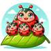 Cheerful Ladybug Family Paint By Diamonds