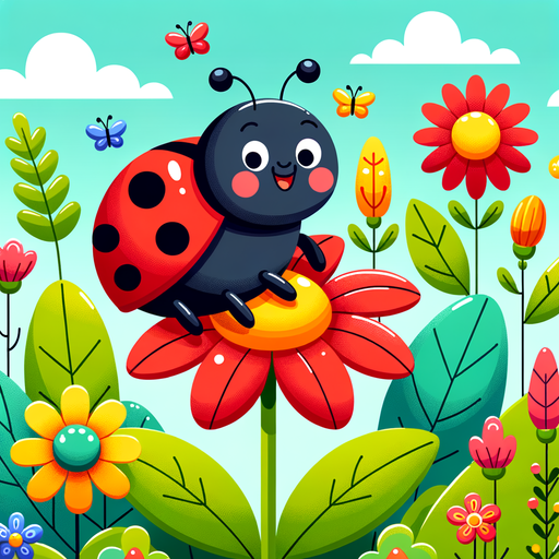 Whimsical Ladybug Paint By Color