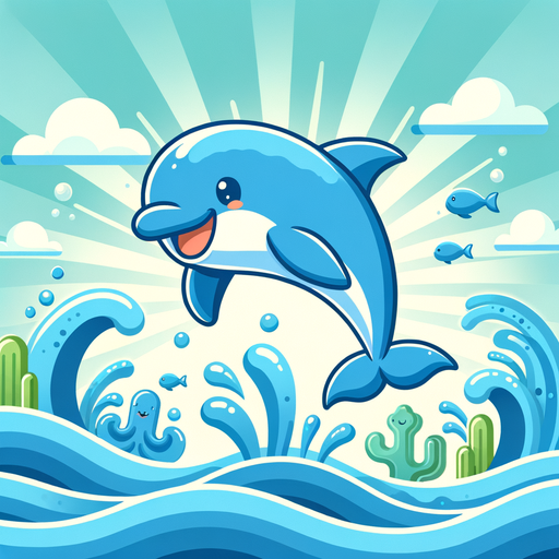 Playful Dolphin Painting Diamond Kit