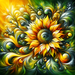 Sunflower Radiance Splendor Paint By Diamonds Kits