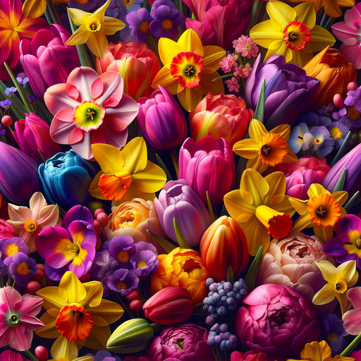 Joyful Spring Blooms Paint By Color