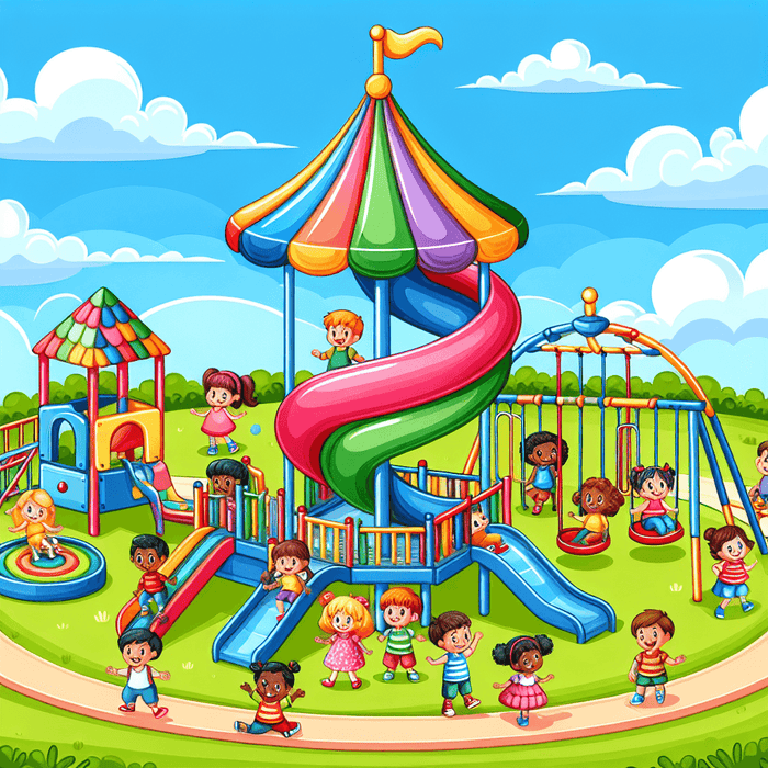 Whimsical Playground Painting By Diamonds Kit