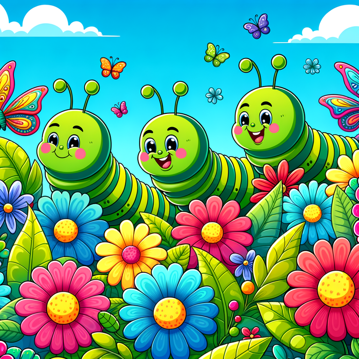 Cute Caterpillar Crew Paint By Diamonds