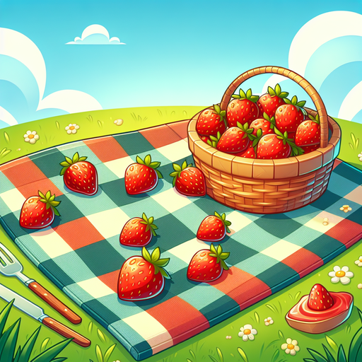 Sweet Strawberry Picnic Paint By Color