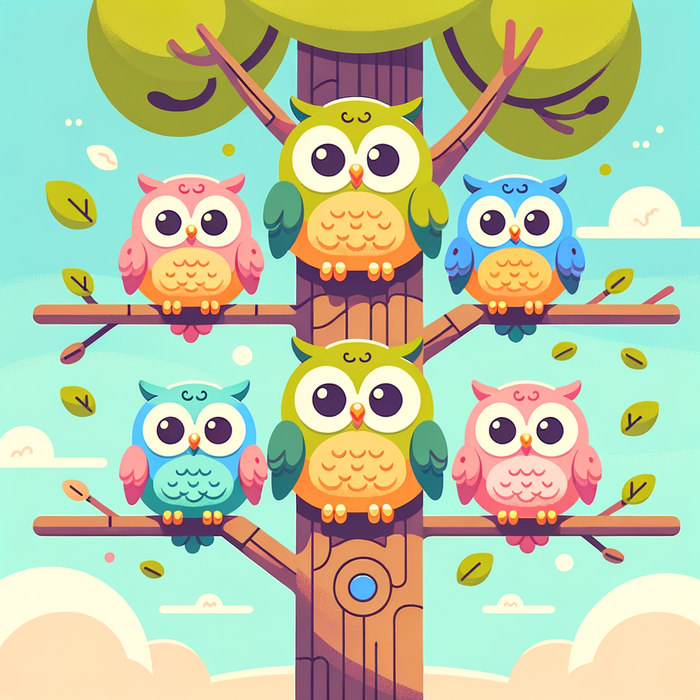 Adorable Owl Family Diamond Painting