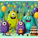 Whimsical Monster Friends Diamond Painting