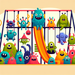 Friendly Monsters' Playground Paint By Diamonds Art