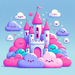 Charming Cloud Castle Paint By Diamond