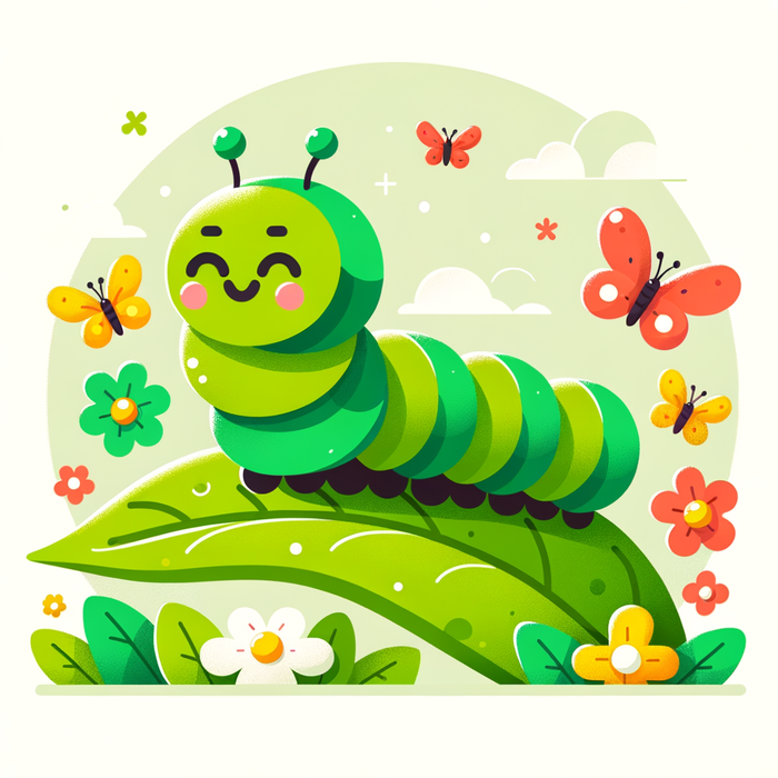 Happy Caterpillar Paint By Color