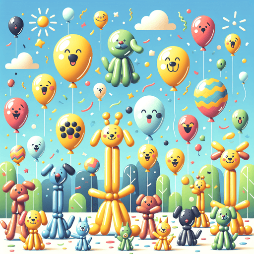 Bouncy Balloon Animals Painting By Diamonds Kit