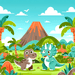 Dinosaur Discovery Expedition Paint By Diamonds Art
