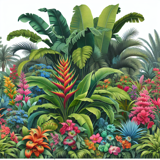 Tropical Garden Haven Paint By Diamond