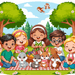 Happy Forest Picnic Paint By Diamonds