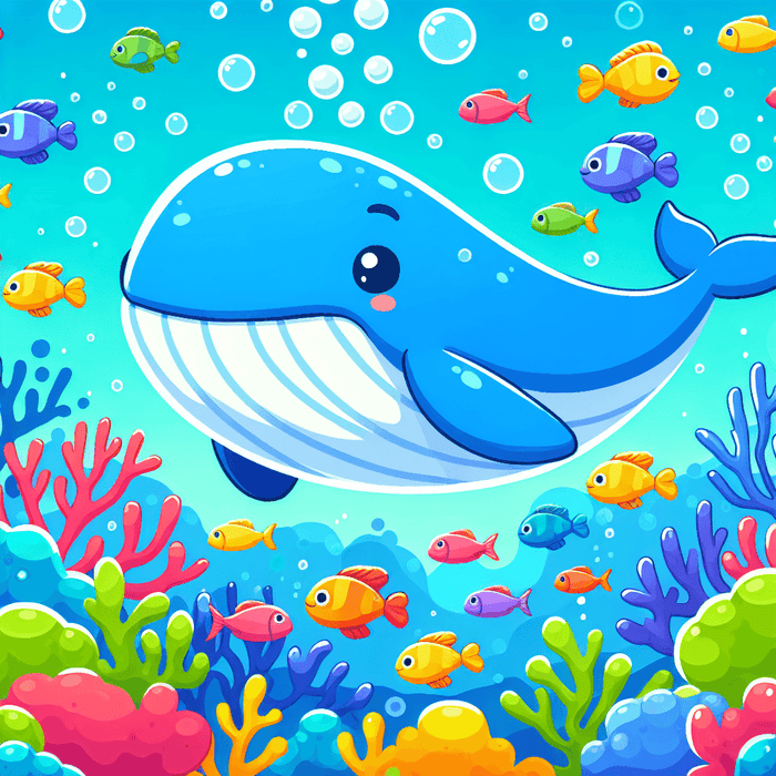 Whale's Underwater Journey Paint By Diamond