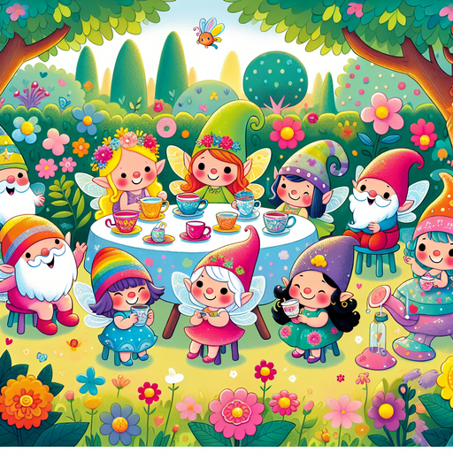 Fantasy Garden Tea Party Paint By Diamonds Art