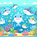 Underwater Exploration With Friendly Sharks Diamonded Painting Kits