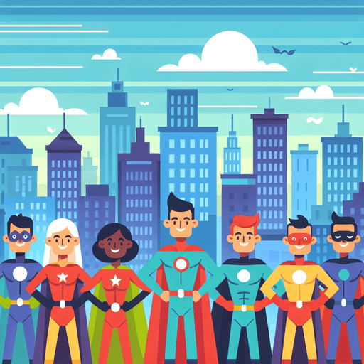 Playful Superheroes Painting By Diamonds Kit