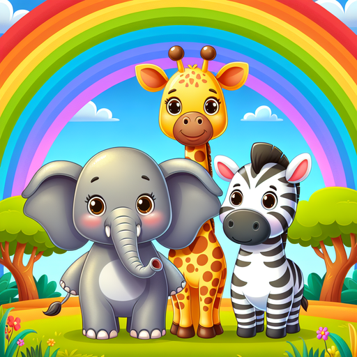 Bright Rainbow Safari Diamonded Painting Kits