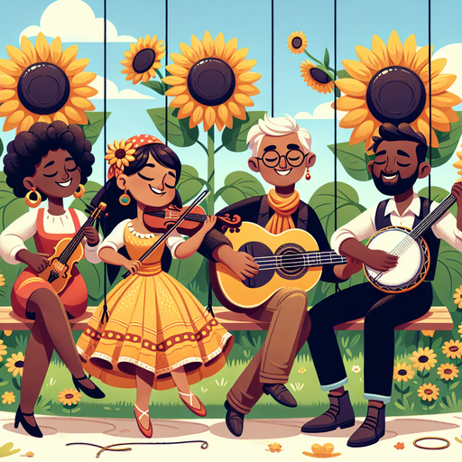 Sunflower Swing Symphony Paint By Diamonds Kits