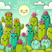 Cuddly Cacti Paint By Color