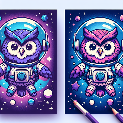 Space Explorer Owl Diamond Painting