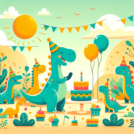 Charming Dinosaur Party Painting Diamond Kit