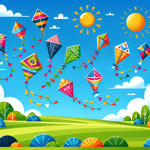 Cheerful Kite Flying Paint By Diamonds Kits