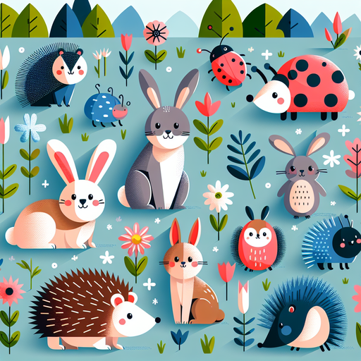 Adorable Garden Critters Painting Diamond Kit