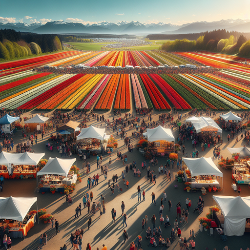 Tulip Festival In Skagit Valley Painting By Diamonds Kit