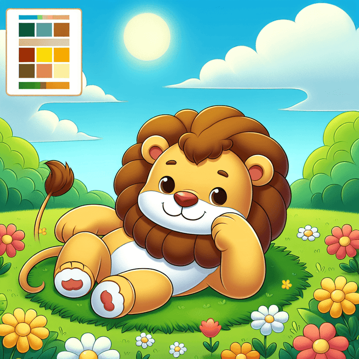 Cuddly Lion Paint By Diamonds Art