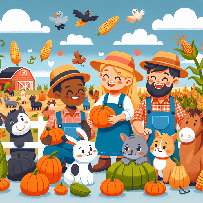 Happy Farmer's Harvest Festival Paint By Diamonds Art